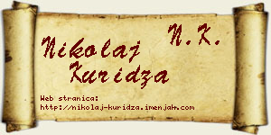 Nikolaj Kuridža vizit kartica